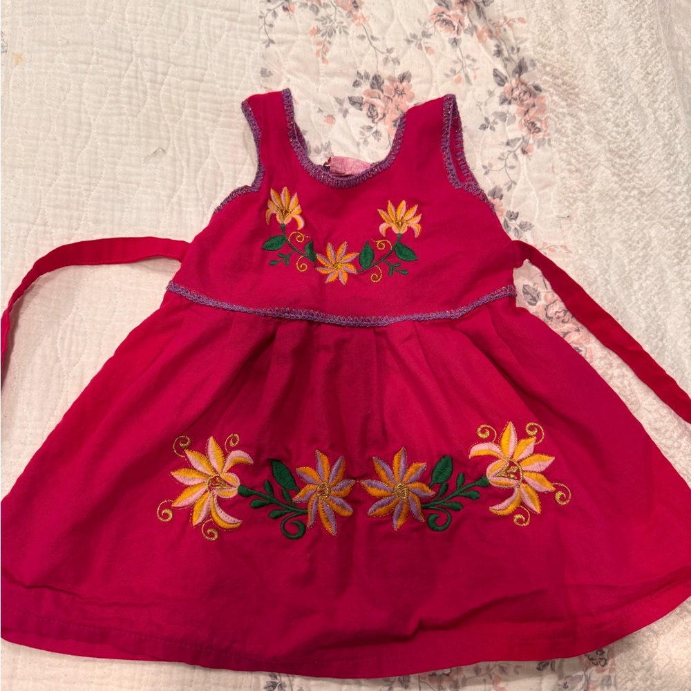 Vibrant Floral Embroidered Dress